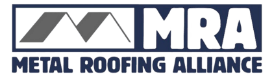 Logo of Metal Roofing Alliance featuring a stylized roof and text.